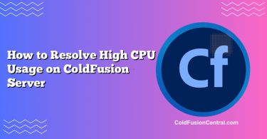 How to Resolve High CPU Usage on ColdFusion Server